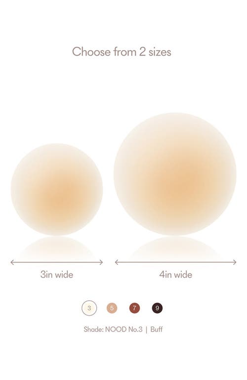 Nood No-show Grippies® Reusable Round Nipple Covers In No. 5 Soft Tan