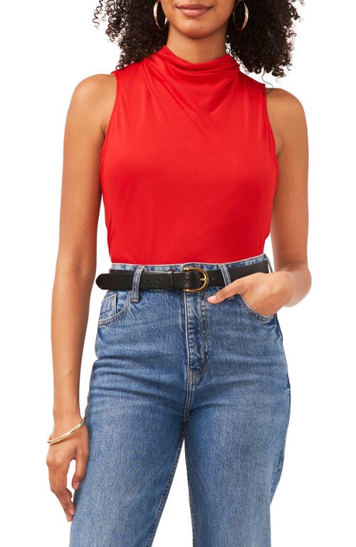 Vince Camuto Funnel Neck Sleeveless Top Tulip Red at Nordstrom,