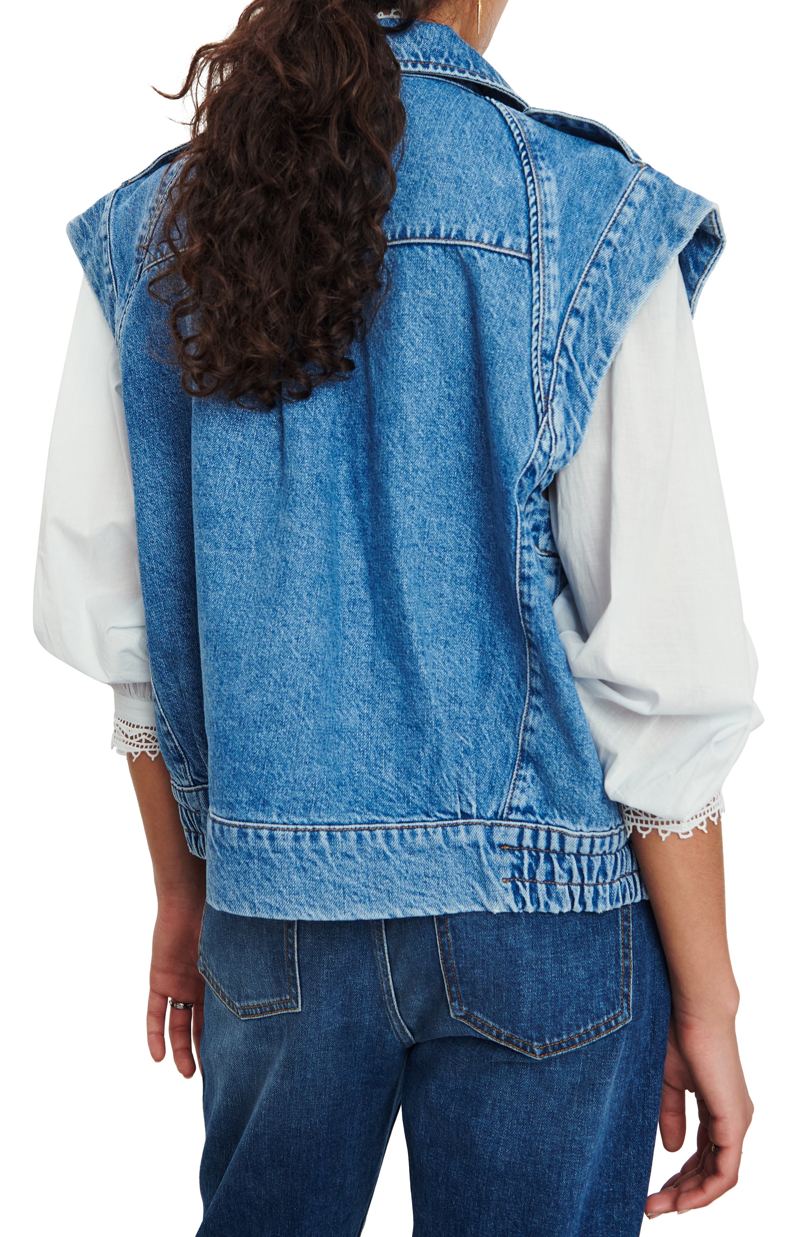 ba\u0026sh Ruben Sleeveless Denim Jacket 