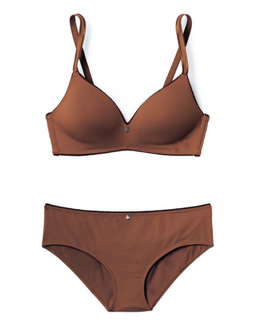 Shop Adore Me Johanna Contour Demi Bra In Dark Brown