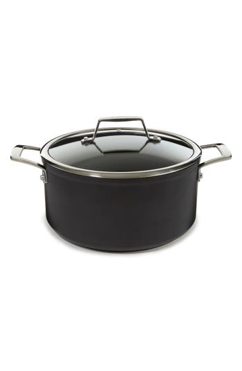 Berghoff Essentials Hard Anodized 5.3-quart Nonstick Covered Stockpot In Black