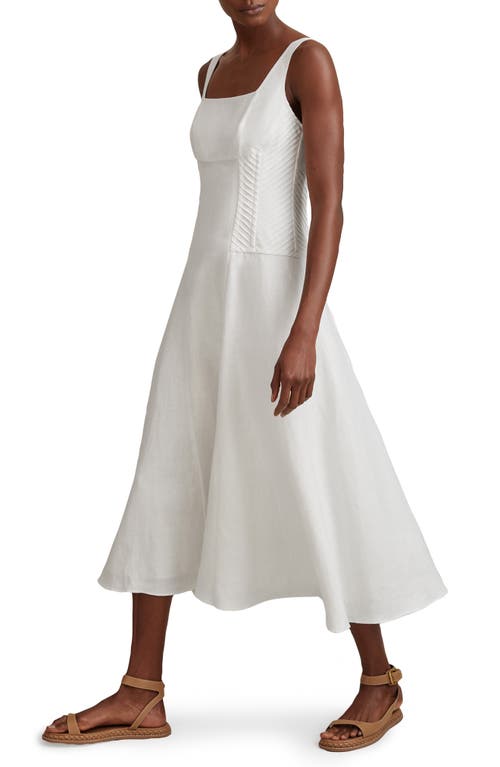 Reiss Etta Linen Maxi Sundress Ivory at Nordstrom,