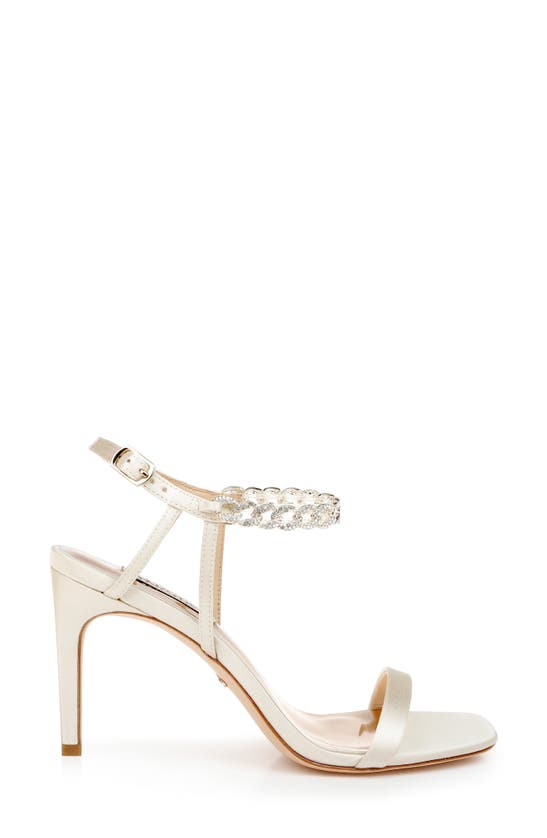 Shop Badgley Mischka Collection Kai Ankle Strap Sandal In Ivory