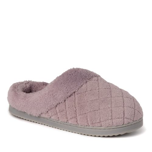 Shop Dearfoams Libby Quilted Terry Clog Slipper In Frosted Plum