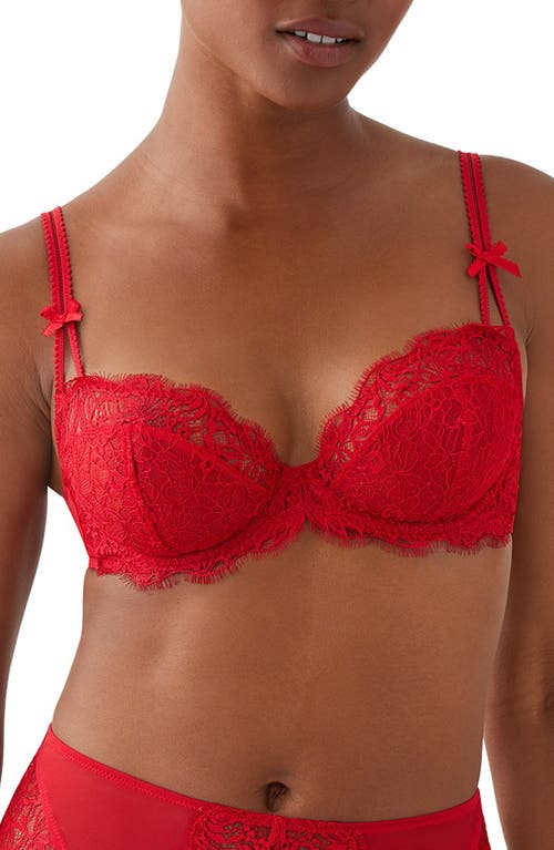 b.tempt'D by Wacoal It's On Eyelash Lace Underwire Bra in Savvy Red 