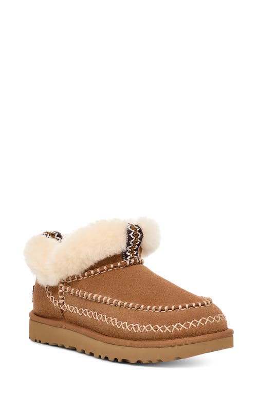 Ugg(r) Classic Ultra Mini Alpine Bootie In Chestnut