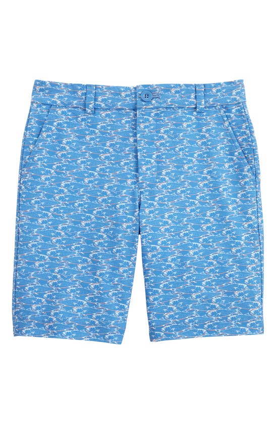 Vineyard Vines Kids' New Performance Breaker Shorts In Bass Ocean Sky