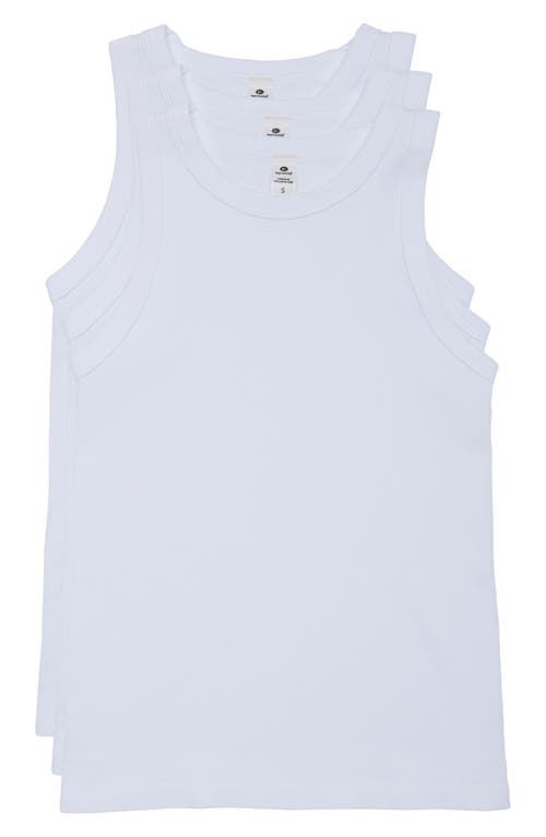 Shop 90 Degree By Reflex 3-pack Seamless Tank Tops In White/white/white