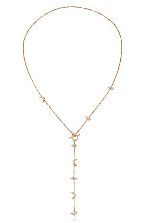 Ettika Moon Chain Lariat Necklace in Gold at Nordstrom