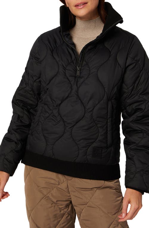 Shop Alp N Rock Nelly Water Repellent Half Zip Quilted Pullover In Black