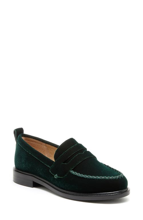 Kelsi Dagger Brooklyn Lens Penny Loafer In Dark Green