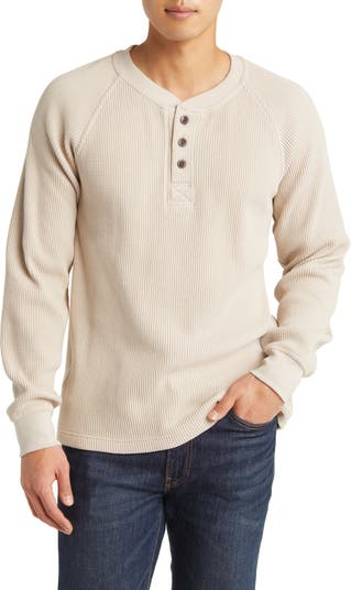 White Waffle-knit cotton Henley top, Rag & Bone