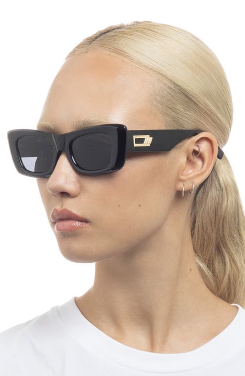 Shop Le Specs Dopamine 50mm Rectangular Sunglasses In Black