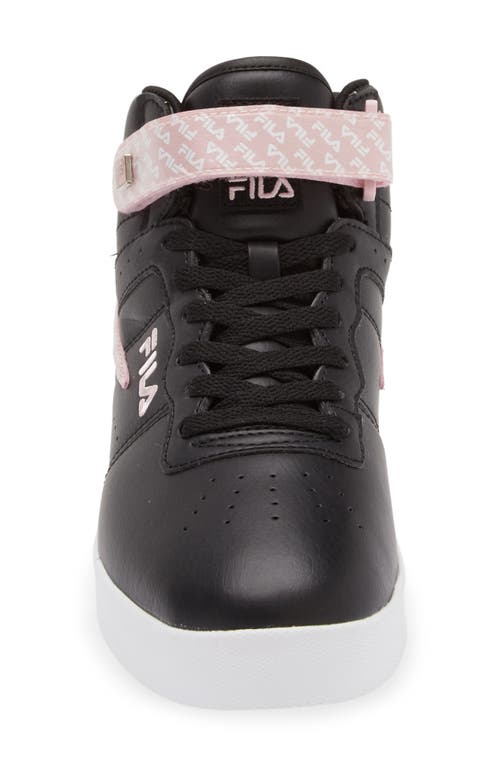 Shop Fila Vulc 13 Clear Flag High Top Sneaker In Black/pink/white