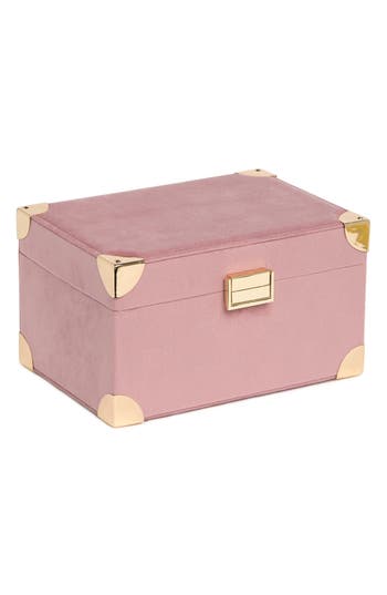 Nordstrom Velvet Jewelry Box With Tray In Pink