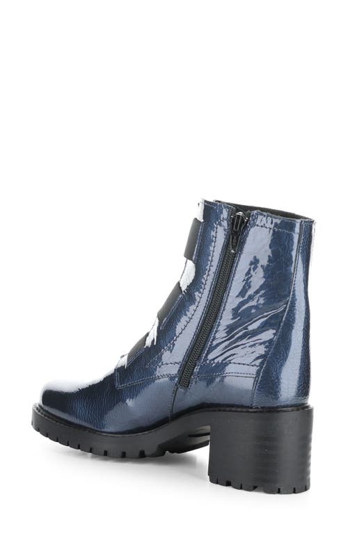 Shop Bos. & Co. Indie Waterproof Bootie In Blue/black Mascara Patent