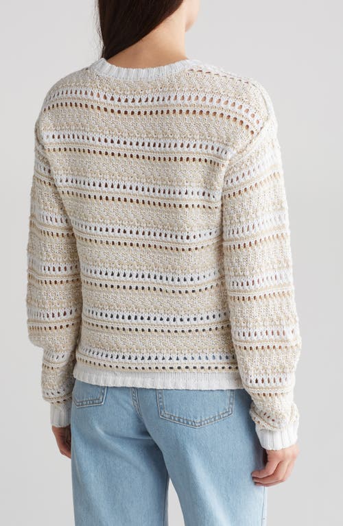 By Design May Tonal Sweater In Bright White/almond Milk