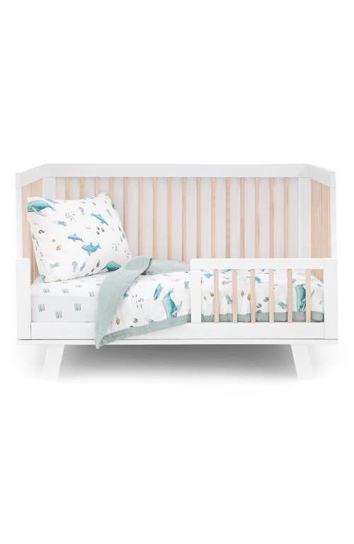 little unicorn Toddler Cotton Muslin Bedding Set in Whales at Nordstrom