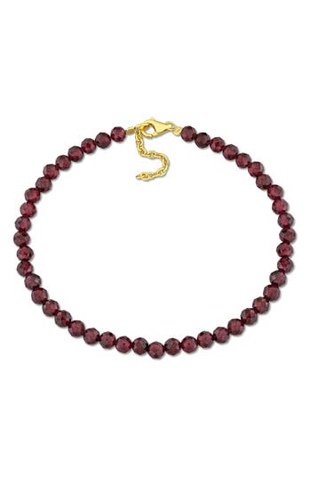 Delmar Faceted Beaded Bracelet In Burgundy