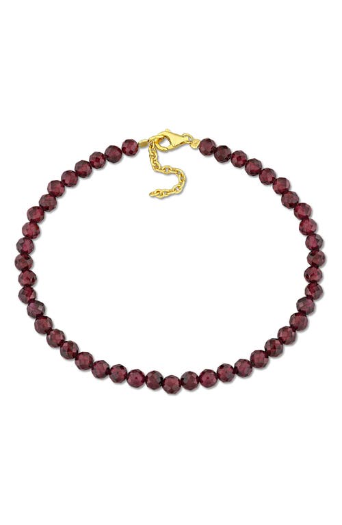 Delmar Faceted Beaded Bracelet In Red