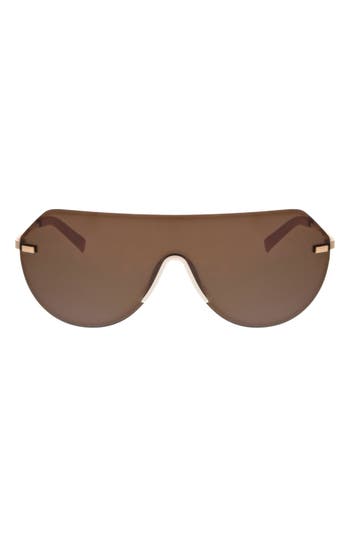 Hurley Angled Iconic Shield Sunglasses In Brown