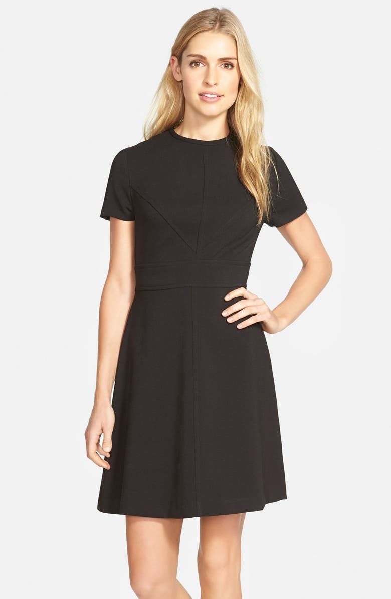 Eliza J Seam Detail Crepe A-Line Dress (Regular & Petite) | Nordstrom