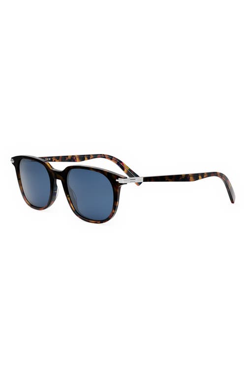 Shop Dior 'blacksuit S12i 52mm Oval Sunglasses In Havana/other/blue