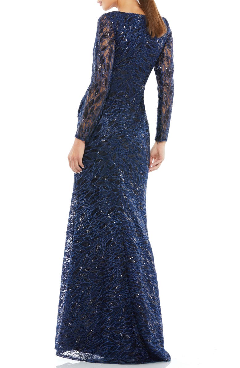 Mac Duggal Long Sleeve Sequin Lace Sheath Gown | Nordstrom
