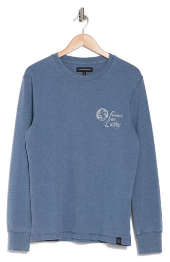 Lucky Brand Graphic Sweatshirt In Bluefin