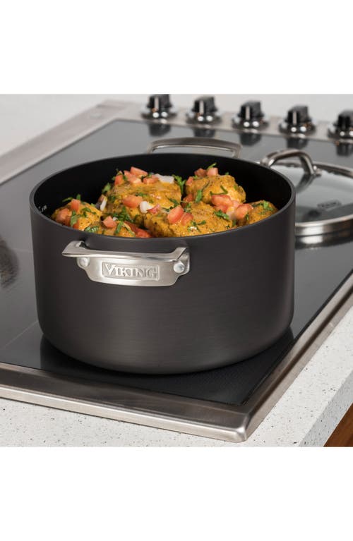 Viking Hard Anodized Nonstick 6-quart Dutch Oven With Lid In Dark Grey