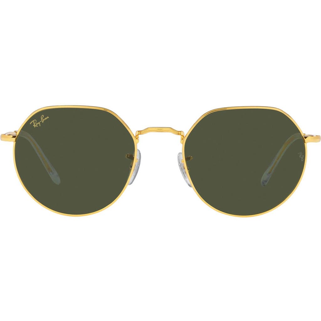 Ray Ban Ray-ban Jack 53mm Round Sunglasses In Green