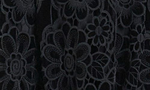 Endless Rose Velvet Lace Midi Dress In Black