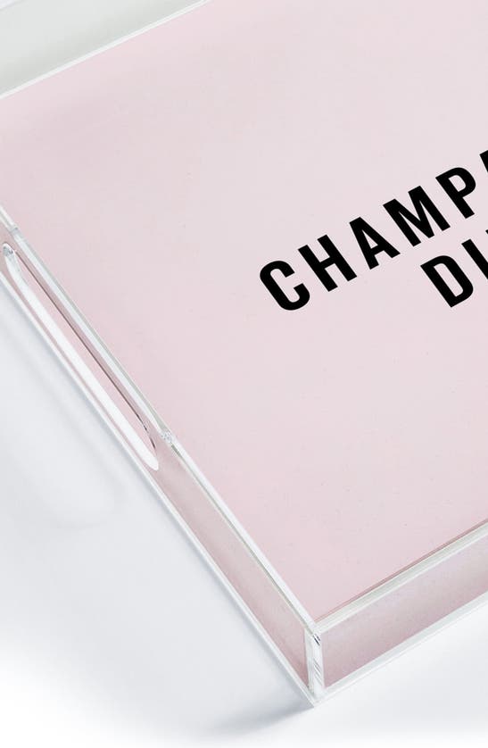 Deny Designs Champagne Diet Acrylic Tray In Black