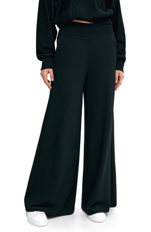 Marcella Easton Wide Leg Sweatpants In Black