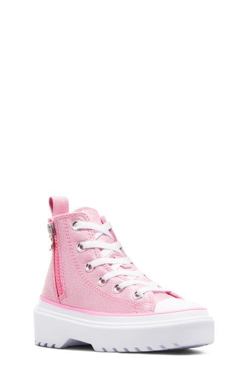 Converse Kids' Chuck Taylor® All Star® Lugged High Top Sneaker in Pink/Black/White