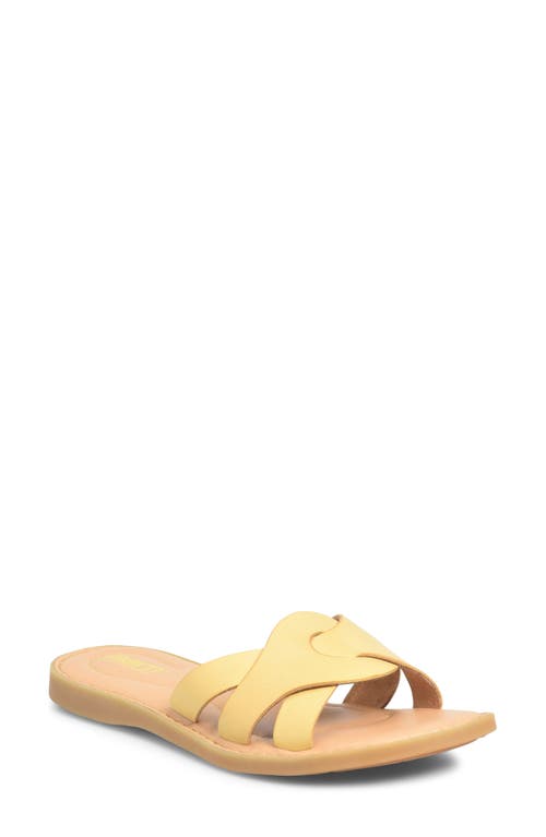 Isabella Slide Sandal in Yellow