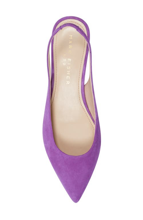 Marc Fisher Ltd Posey Pointed Toe Slingback Pump In Medium Purple