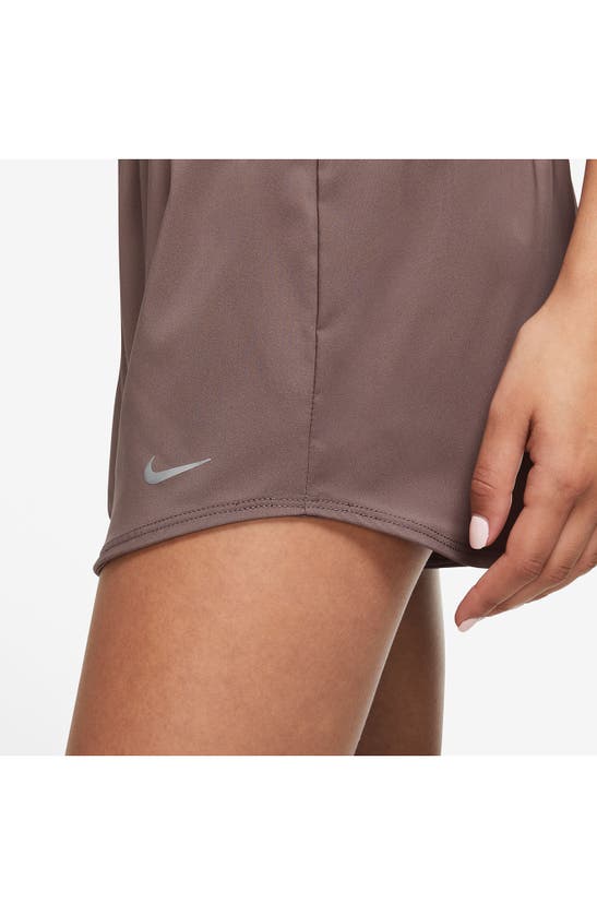 Shop Nike Dri-fit One Shorts In Smokey Mauve/ Reflective Silv