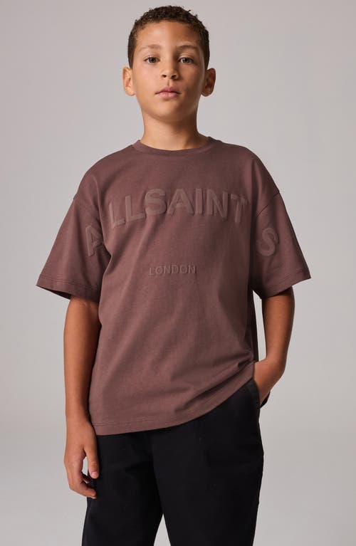 Shop Smallsaints By Allsaints Kids' Oversize Logo Graphic T-shirt In Brown