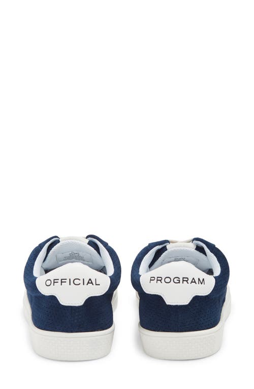 Shop Official Program Court Low Top Sneaker In Navy Suede/white