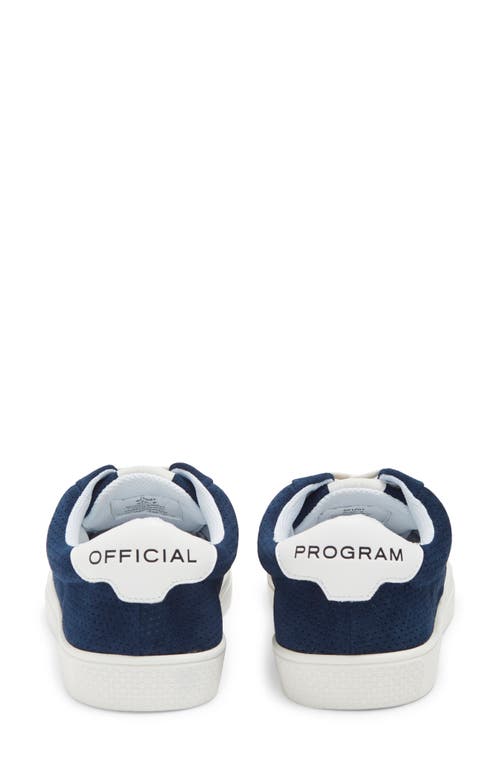 Official Program Court Low Top Sneaker In Navy Suede/white