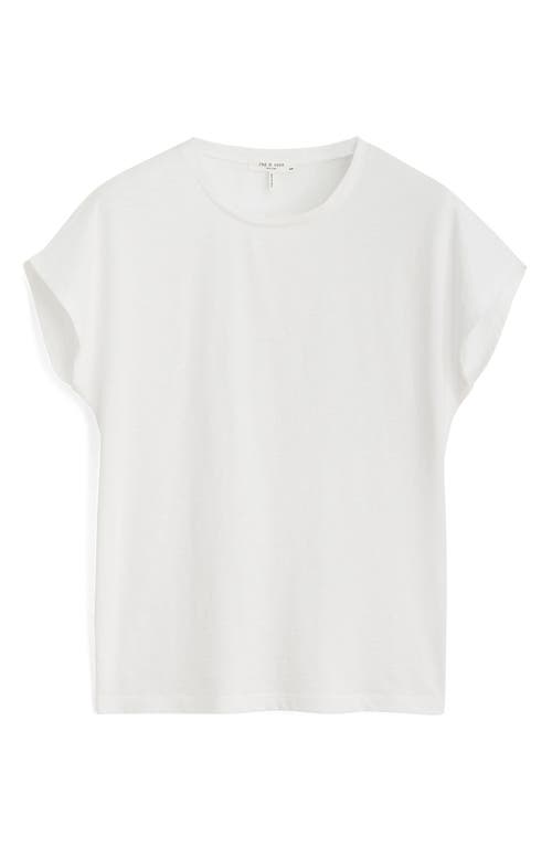Rag & Bone The Slub Back Pleat Organic Cotton Top In White