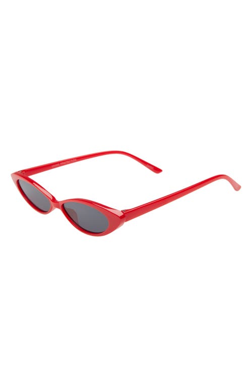 Rad + Refined Mini Oval Cat Eye Sunglasses in Red/Black