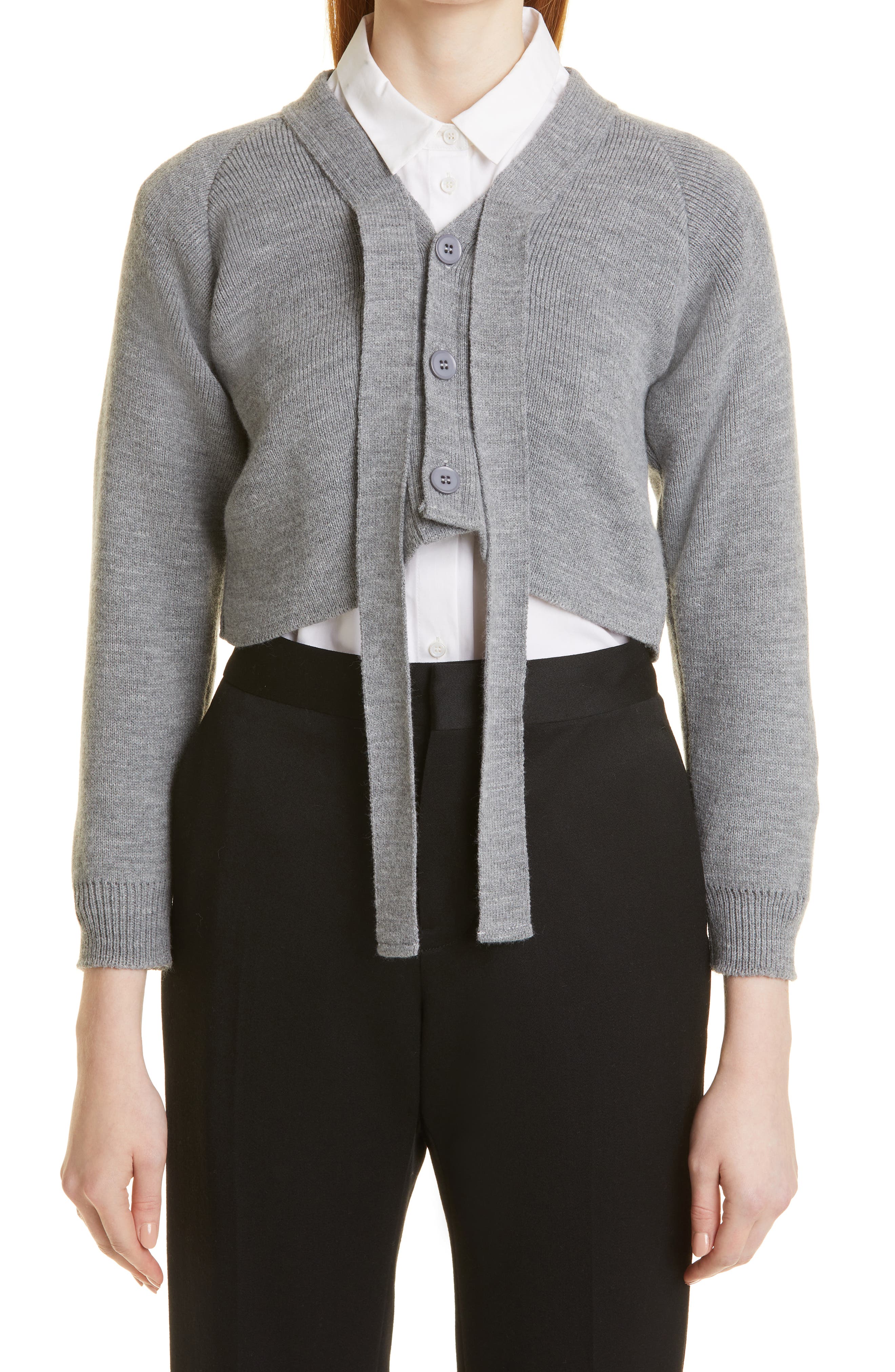 grey designer sweater