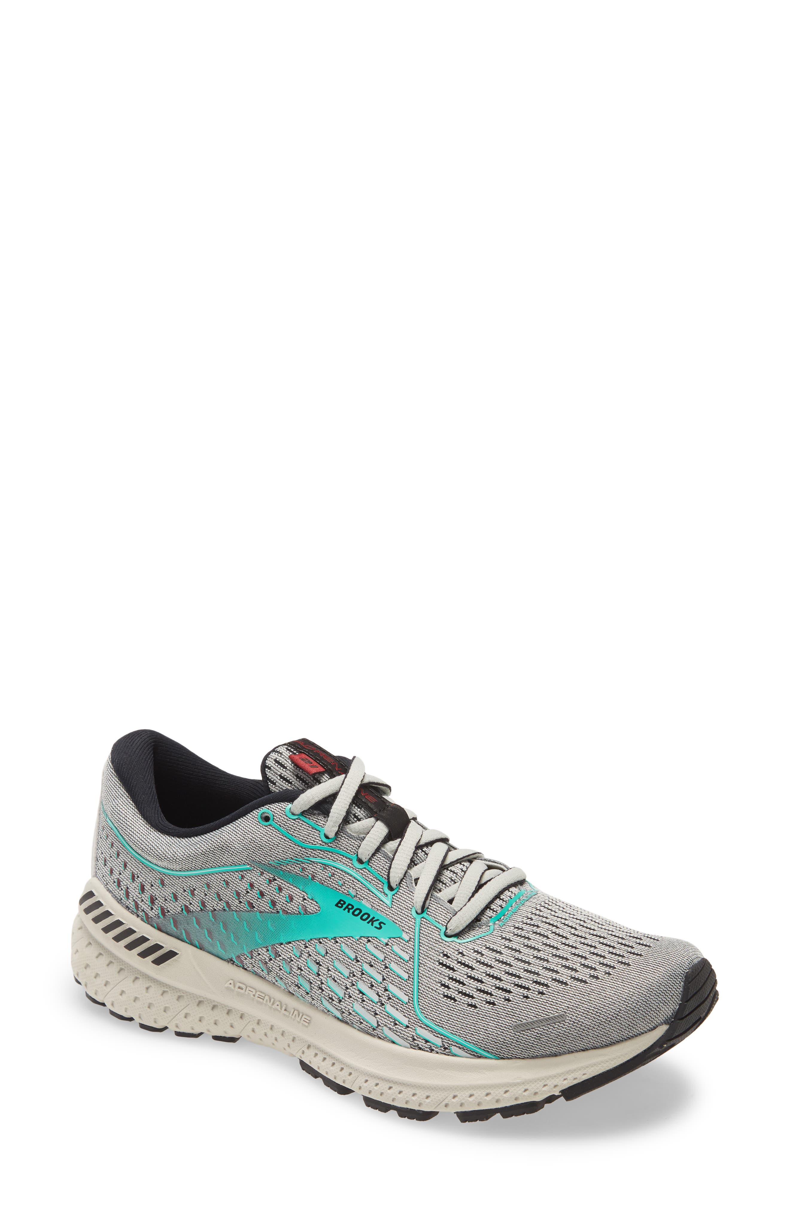 grey athletic shoes