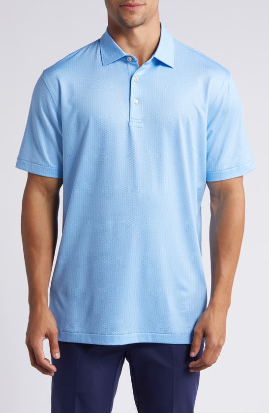 Shop Peter Millar Crown Crafted I'll Have It Neat Performance Polo In Cottage Blue