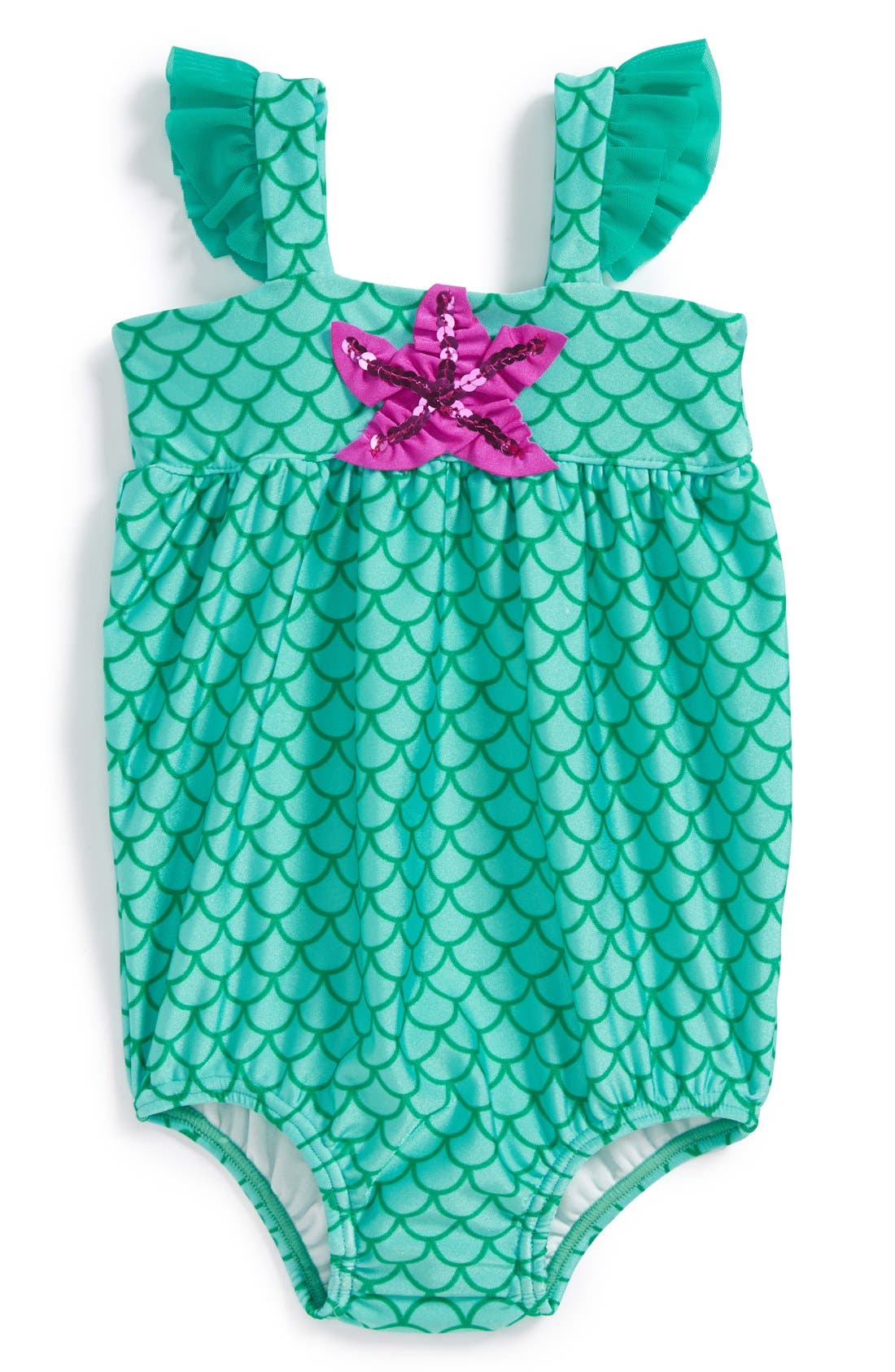 Love U Lots 'Mermaid' OnePiece Bubble Swimsuit (Baby Girls) Nordstrom