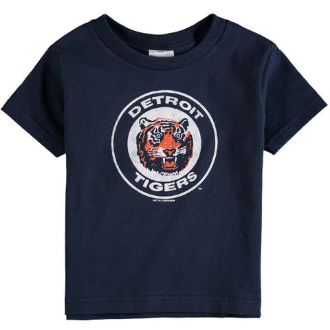 Cleveland Indians Soft As A Grape Youth Sleeve Hit Logo Long T-Shirt - Navy