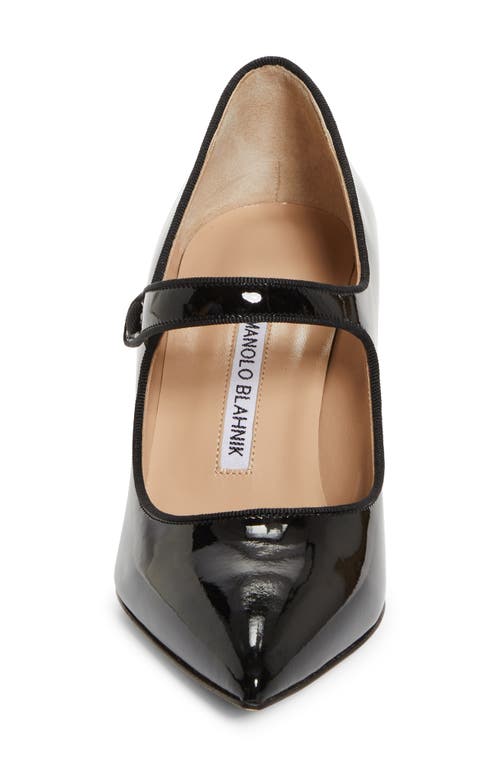 Manolo Blahnik Campari Patent Mary Jane Pumps In Black