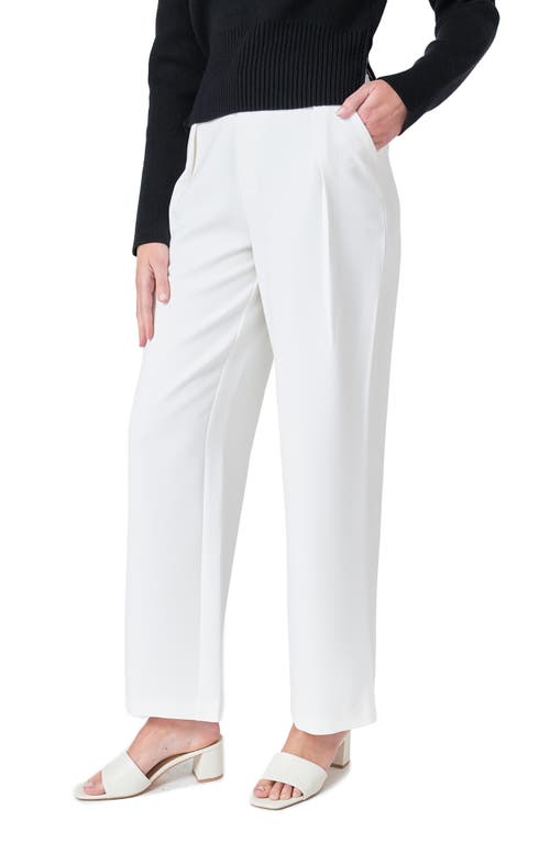 Endless Rose High Waist Stretch Pants In Ivory